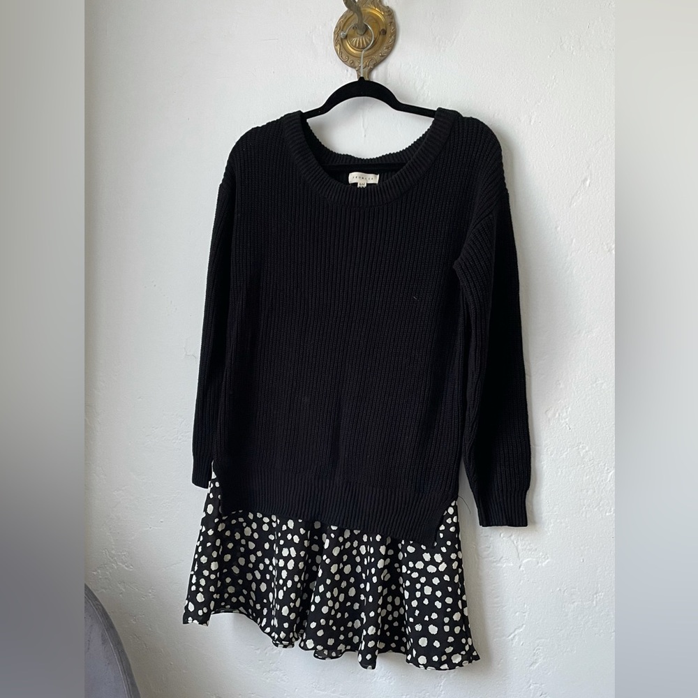 Sweater Dress with Ruffles